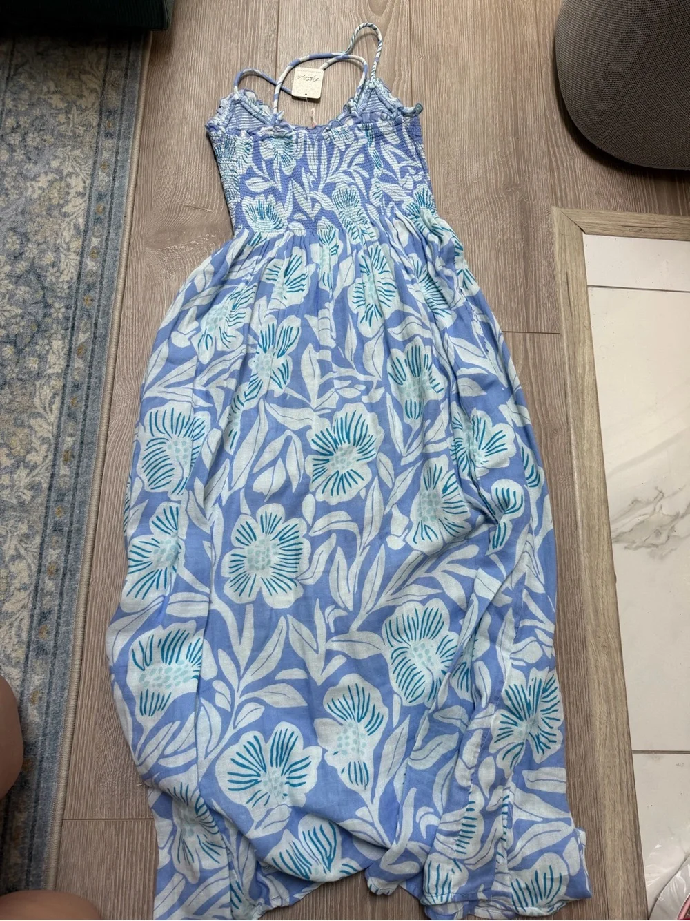 Free People Sweet Nothings Midi Dress linen cotton tropical vacay floral beachy